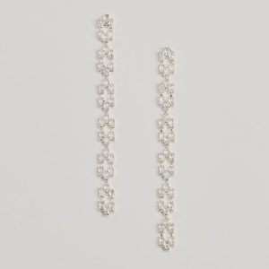 Luxe Glam Rhinestone Chain-Link Earrings