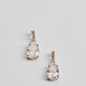 Dainty Sparkle Rhinestone Teardrop Stud Earrings