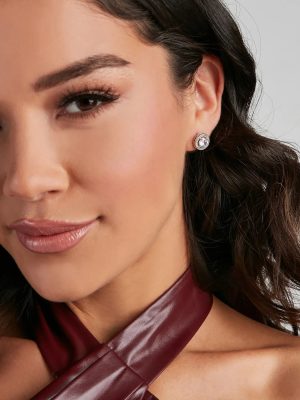 Stunning Cubic Zirconia Halo Studs