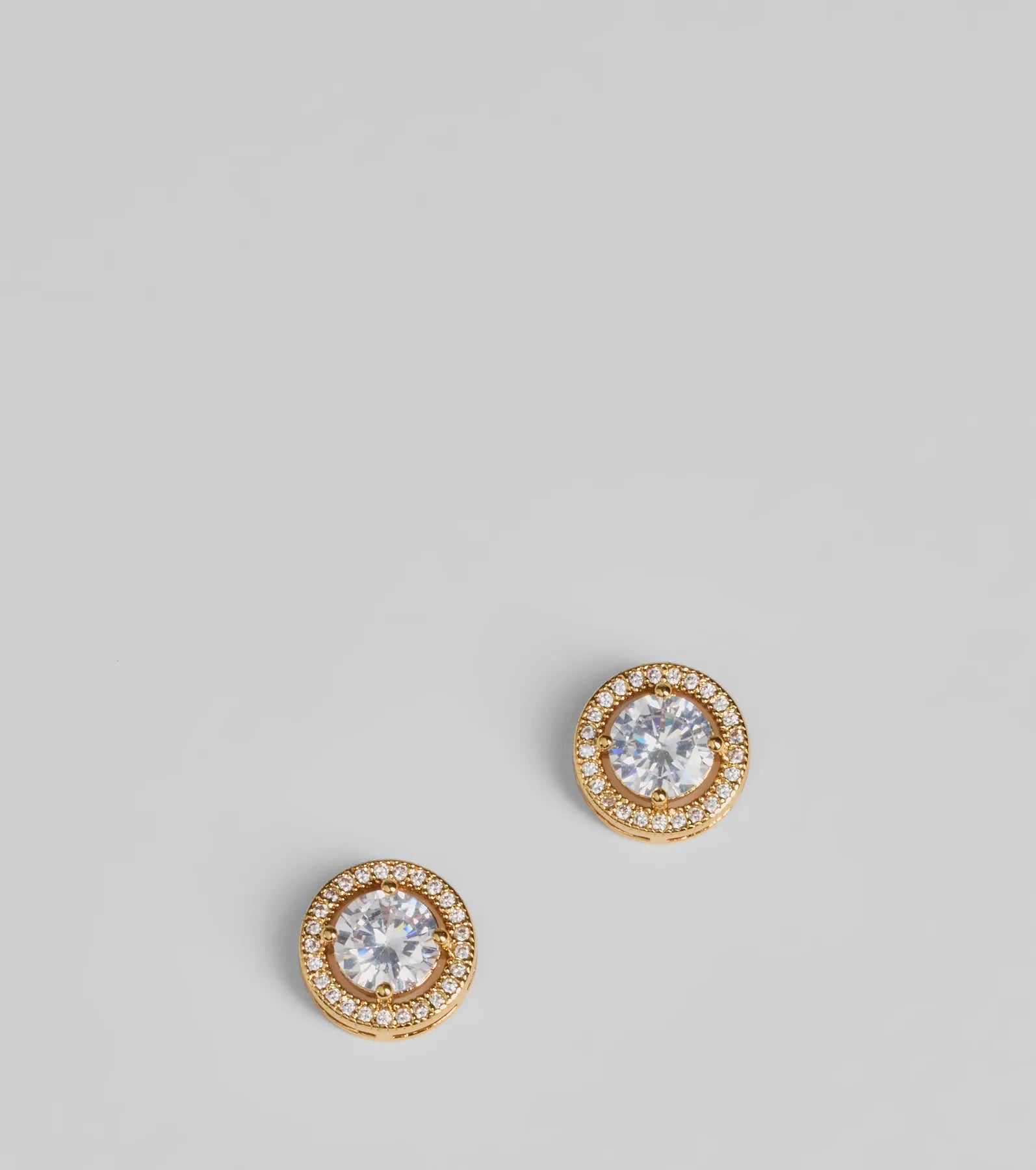 Stunning Cubic Zirconia Halo Studs - Image 3