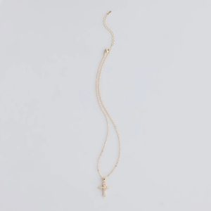 Divine Shine Cubic Zirconia Cross Necklace