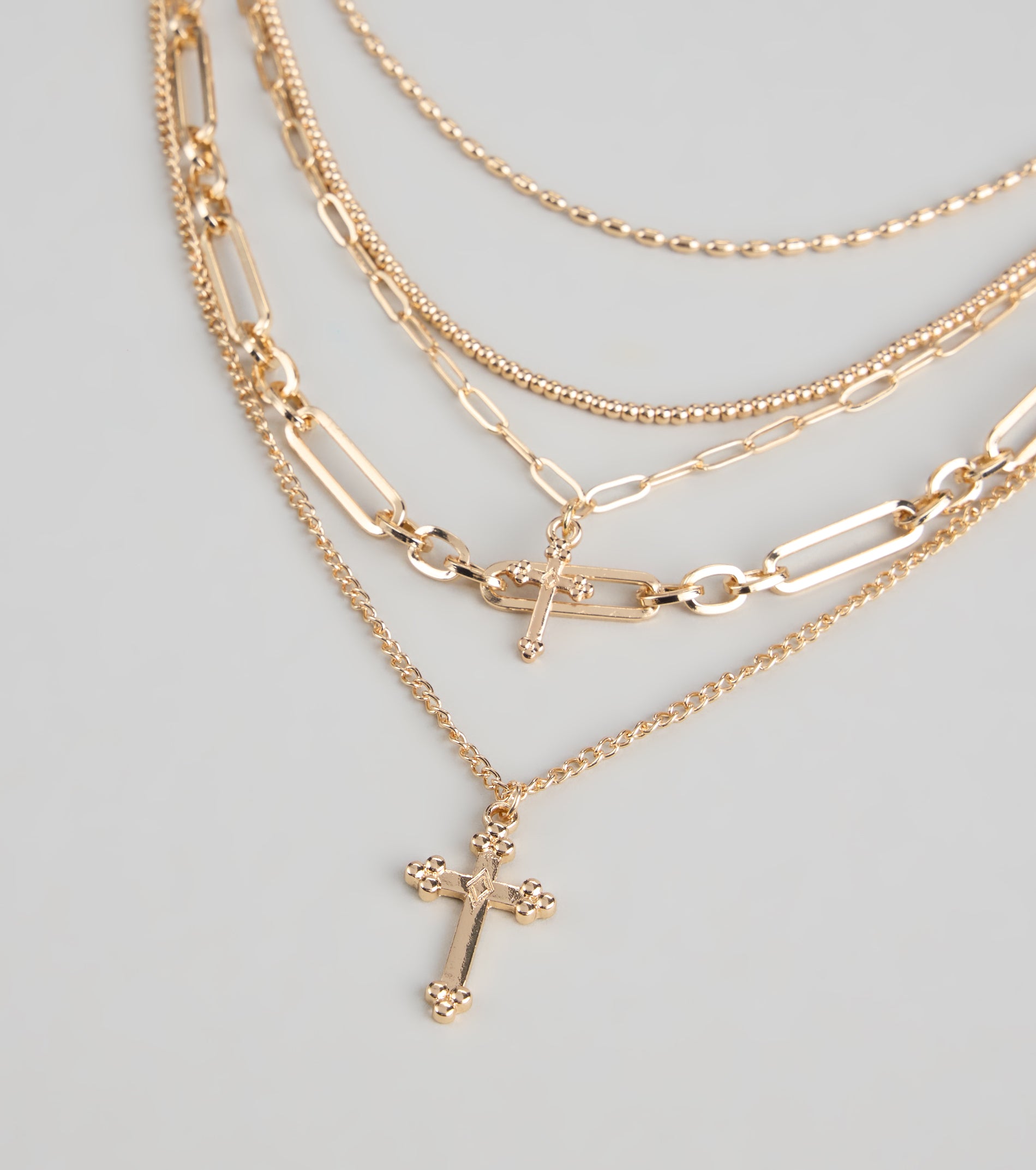 Layered Faith Chain Necklace