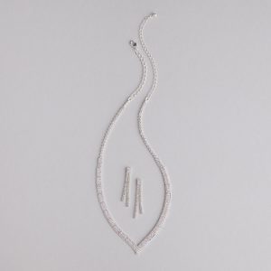 Shine Bright Rhinestone Necklace and Earrings Set