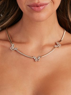 Fly Away Butterfly Charm Choker
