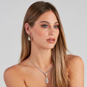 Simply Divine CZ Necklace Set