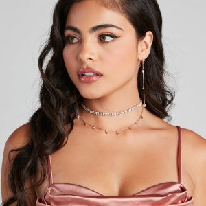 Sweet Butterfly Charm Choker Set