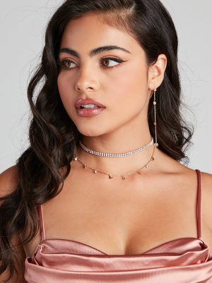 Sweet Butterfly Charm Choker Set