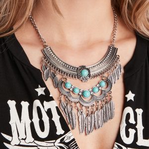 Dreamy Bohemian Vibes Turquoise Statement Necklace