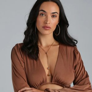 Simple Sleek Vibe Beaded Lariat Necklace