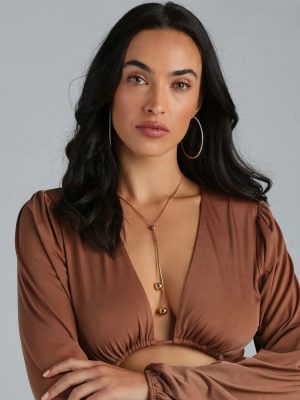 Simple Sleek Vibe Beaded Lariat Necklace