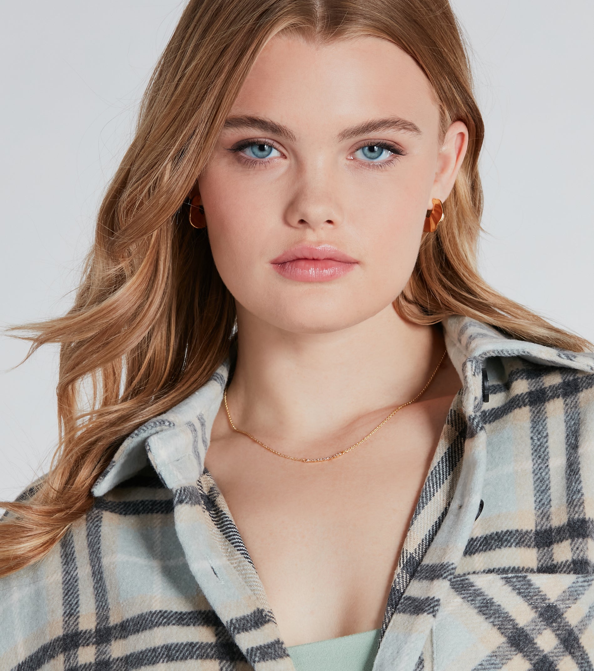 Dainty Bliss 14K Gold Plated Cubic Zirconia Chain Necklace - Image 2