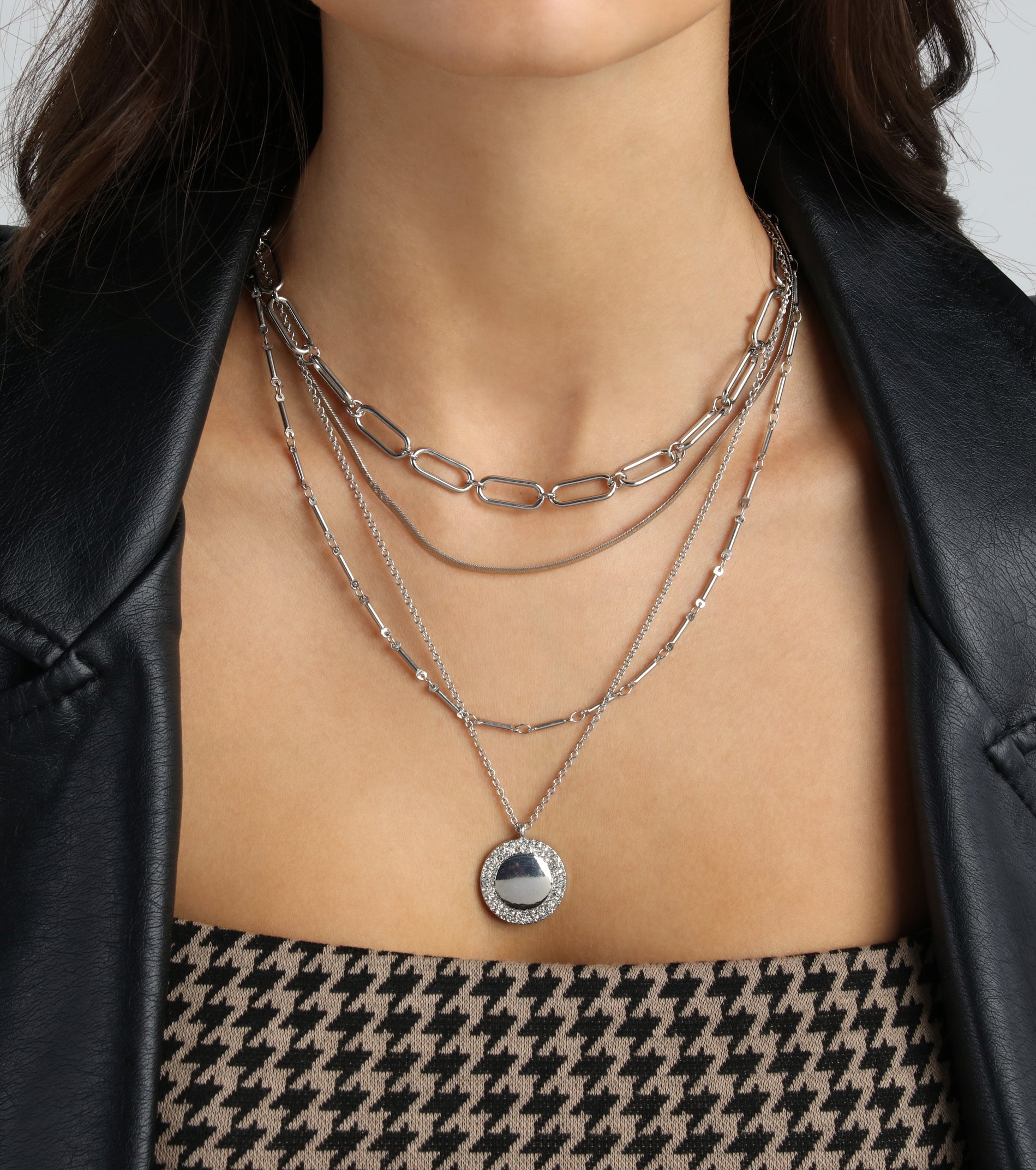 Rise To The Occasion Layered Charm Necklace - Image 2