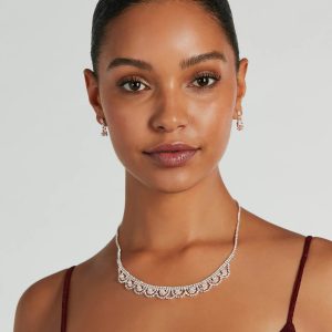 Memorable Charm Necklace And Earrings Set