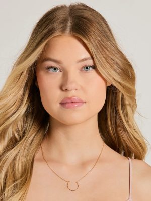 Chic Simplicity Open-Circle Charm Necklace