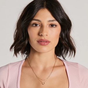 Lucky Chic Horseshoe Charm Layered Necklace