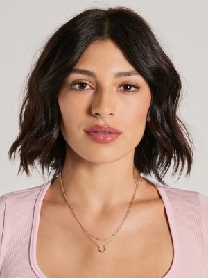 Lucky Chic Horseshoe Charm Layered Necklace