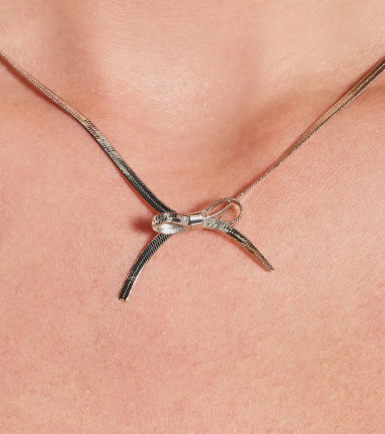 Just As Sweet Dainty Bow Choker Necklace - Image 2