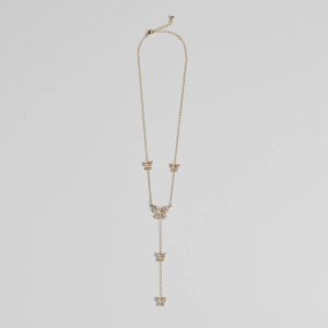 Whimsy Glamour Rhinestone Butterfly Necklace