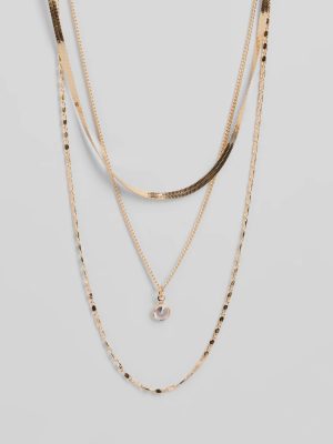 Covetable Layered Rhinestone Charm Necklace Set