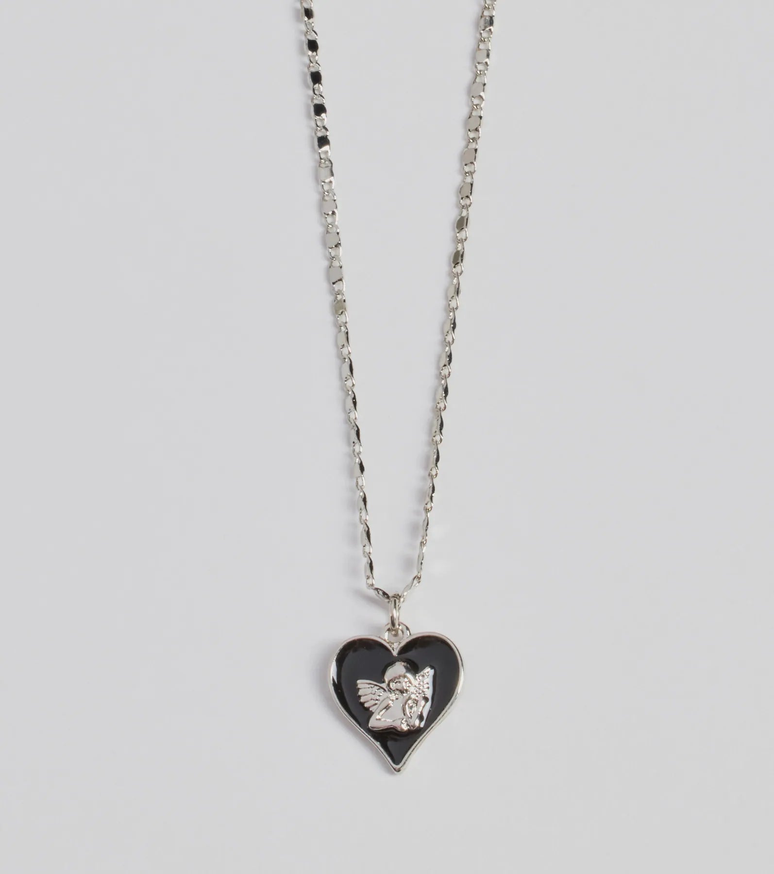 Adorable Vibe Angel Heart Charm Necklace - Image 2