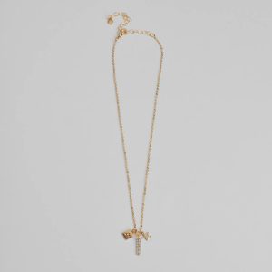 Glam Wish Rhinestone Celestial Charm Necklace