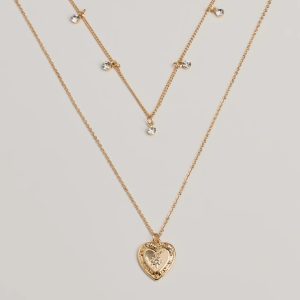 Fall In Love Heart Pendant Layered Necklace