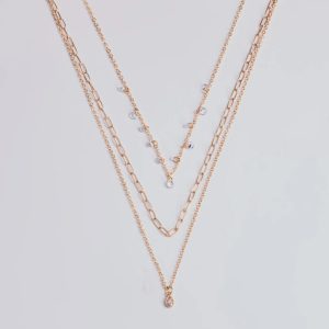 Glitzy Glimmer Layered Charm Necklace Set