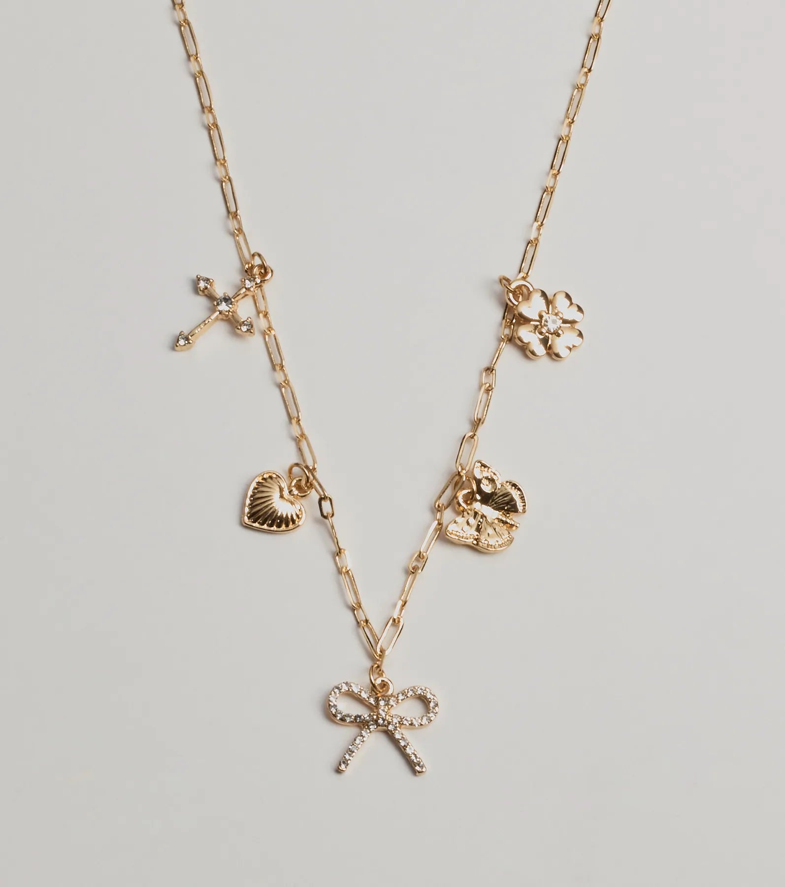 Adorably Glam Multi Charm Necklace - Image 2