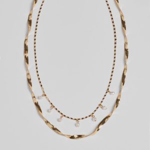 Dazzling Glam Layered Metal Necklace