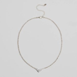 Gleam And Glow Rhinestone Necklace