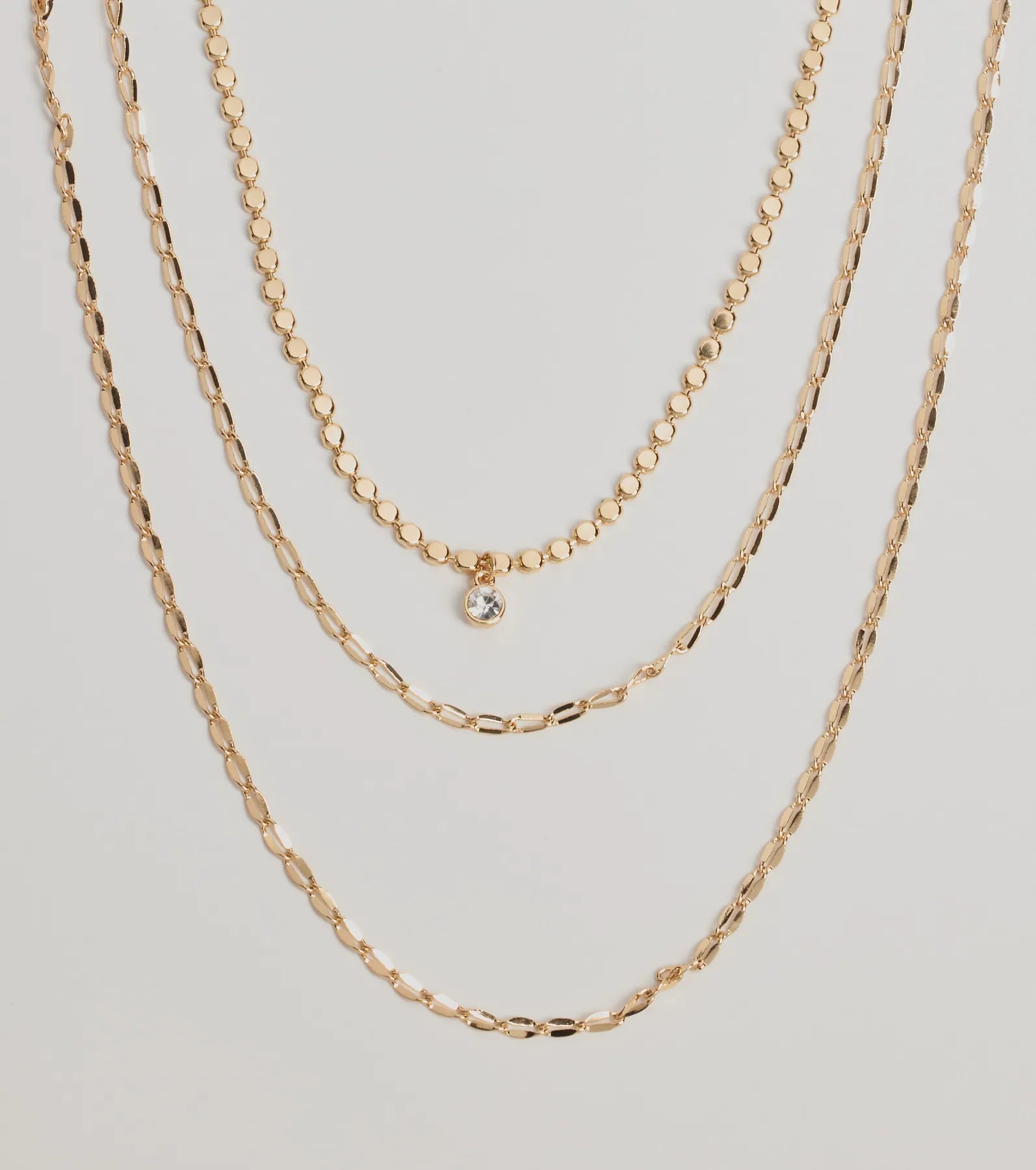 Layered Radiance Rhinestone Necklace - Image 2