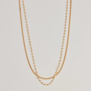Trendy Sleek Layered Chain Necklace Set