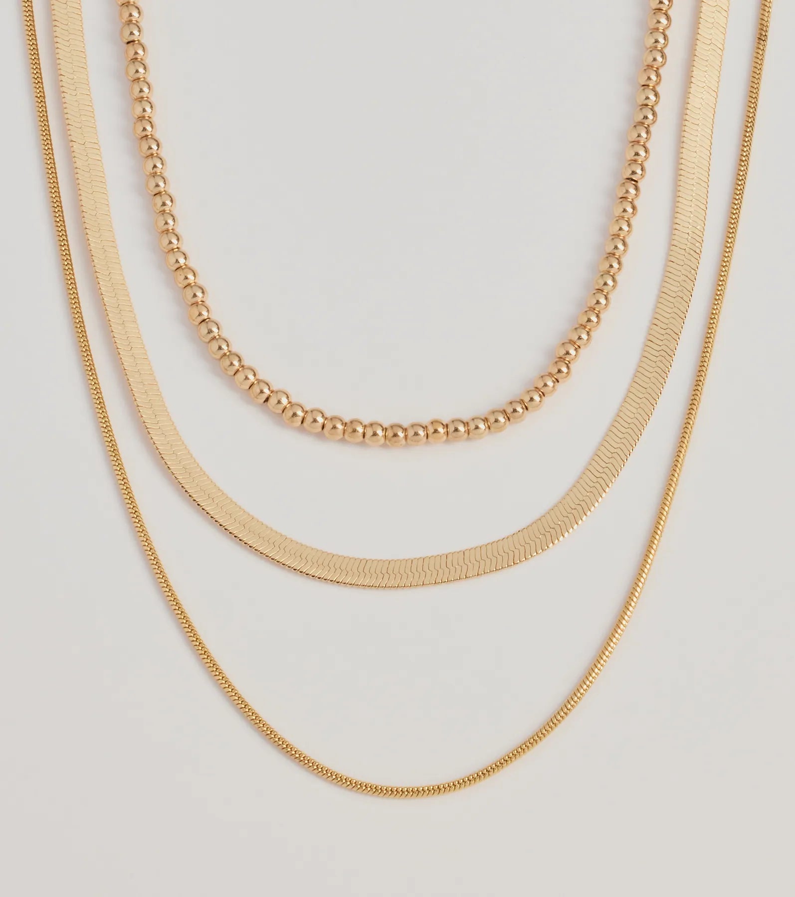 Chic Layers Multi-Chain Necklace Set - Image 2