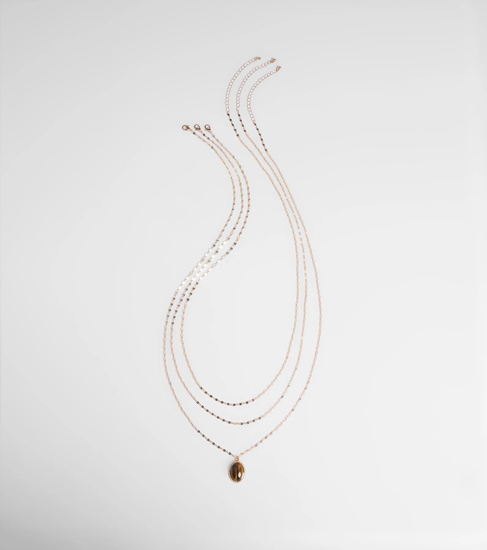 Keep It Gorgeous Three-Pack Stone Pendant Necklace