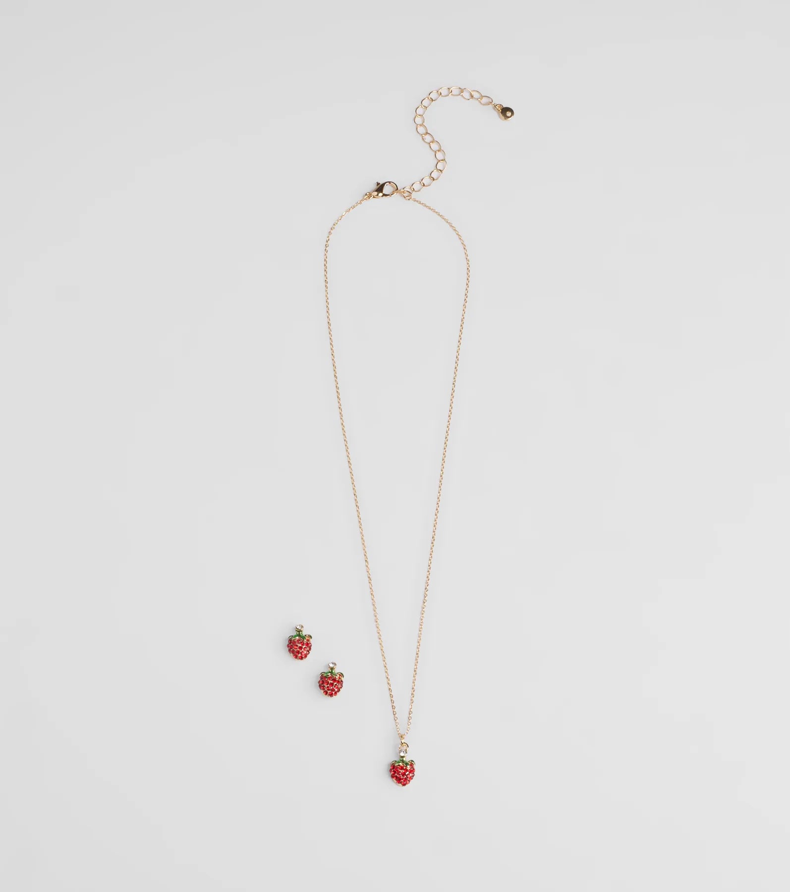 In Season Strawberry Earrings And Necklace Set - Image 3