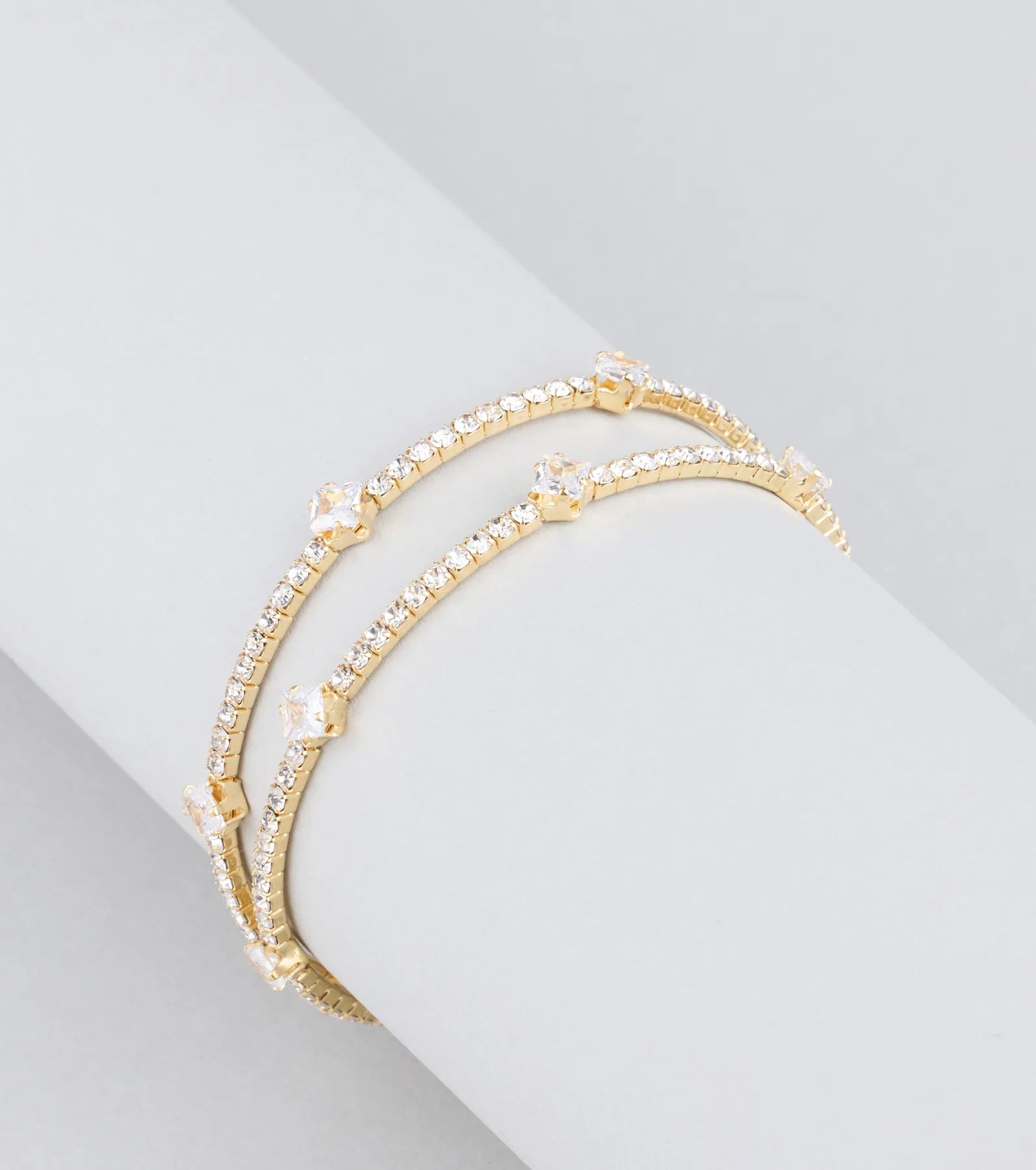 Gorgeous Shine Cubic Zirconia Cuff Bracelet - Image 3