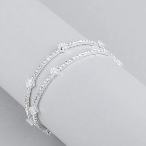 Gorgeous Shine Cubic Zirconia Cuff Bracelet