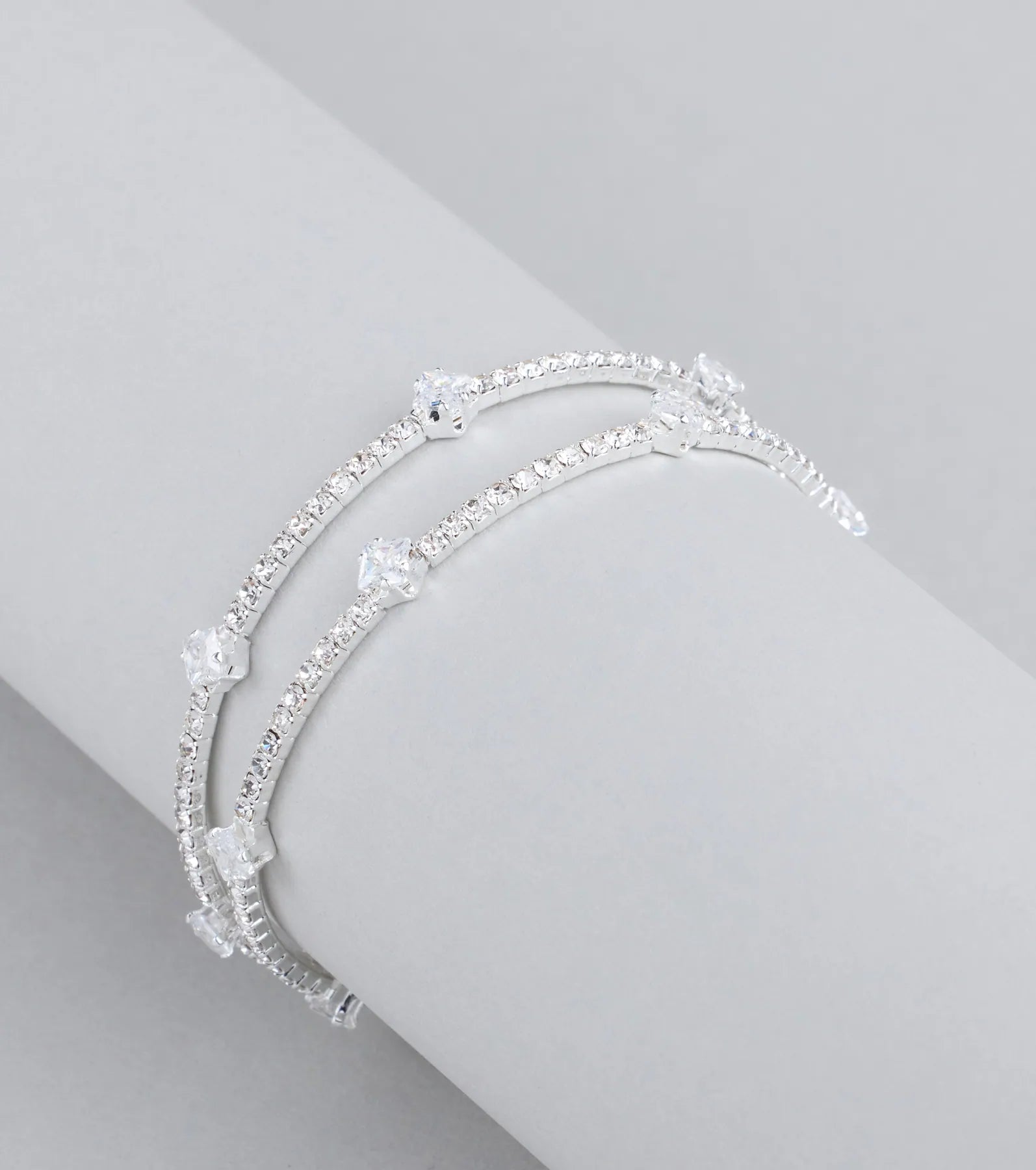 Gorgeous Shine Cubic Zirconia Cuff Bracelet