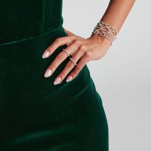 Intricate Rhinestone Clasp Bracelet