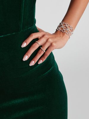 Intricate Rhinestone Clasp Bracelet