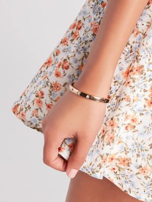 Sleek Glamour Rhinestone Bracelet