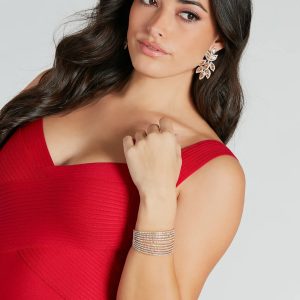 Sparkle Beauty Rhinestone Cuff Bracelet