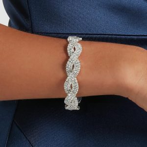 Twist Of Glamour Rhinestone Clasp Bracelet