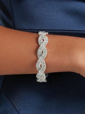 Twist Of Glamour Rhinestone Clasp Bracelet