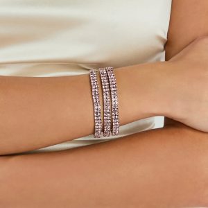 Luxe Touch Rhinestone Stretch Bracelet Set