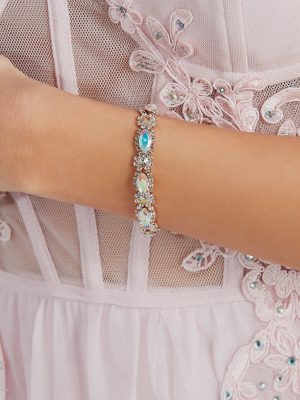 Dreamy Shine Iridescent Gemstone Clasp Bracelet