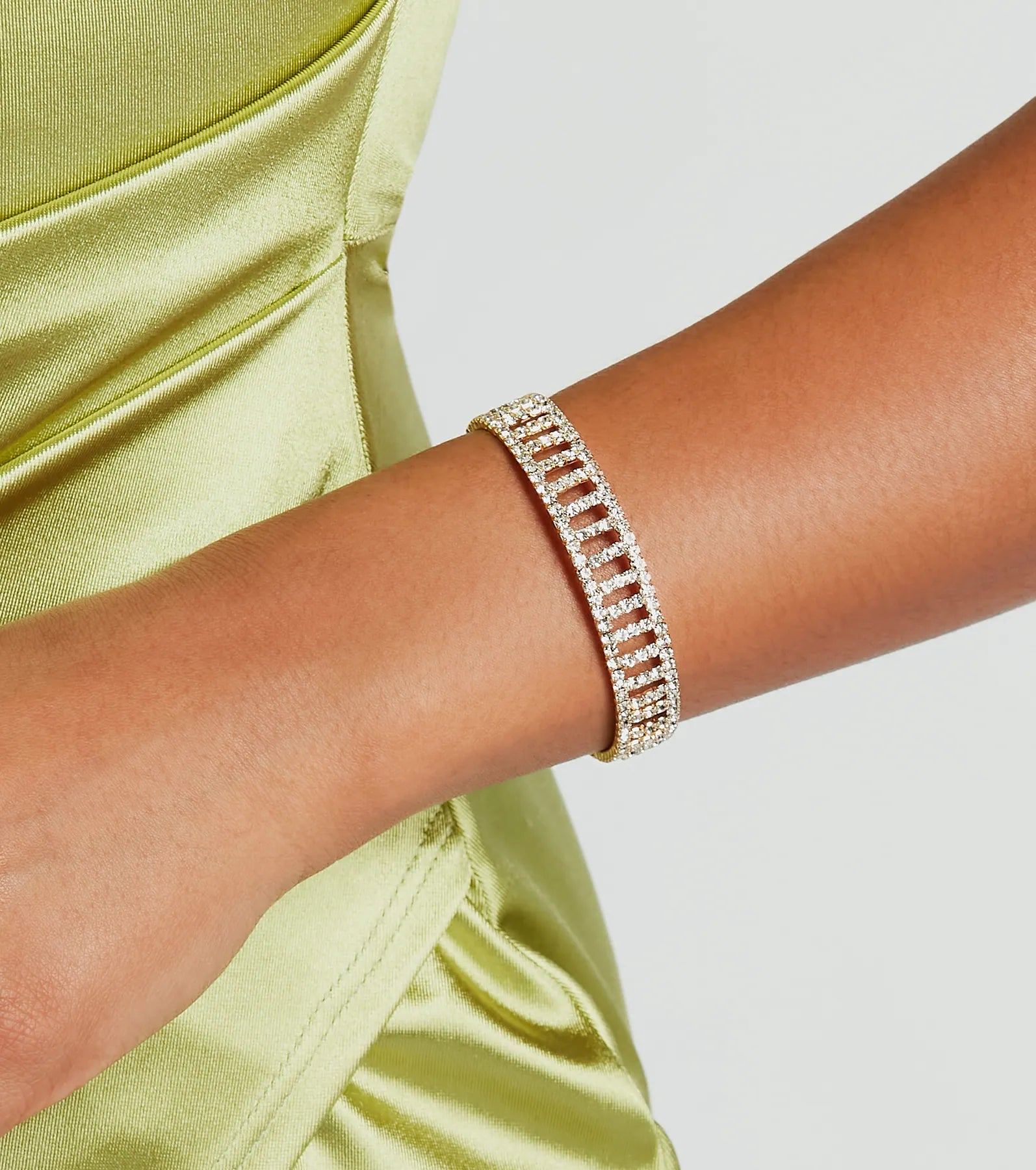 Level Up The Luxe Rhinestone Cutout Bracelet - Image 2