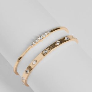 Stunning Two-Piece Bangle Bracelet Set