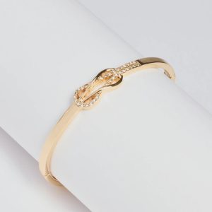 Glitzy Sparkle Rhinestone Infinity Bangle Bracelet