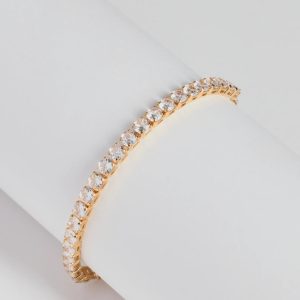 Luxe Glimmer Rhinestone Pull-Clasp Tennis Bracelet